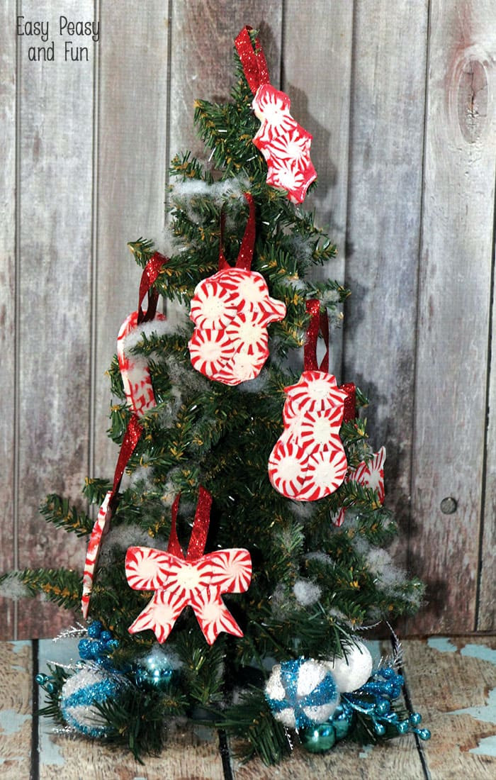 DIY Christmas Ornaments With Pictures
 Peppermint Candy Ornaments DIY Christmas Ornaments