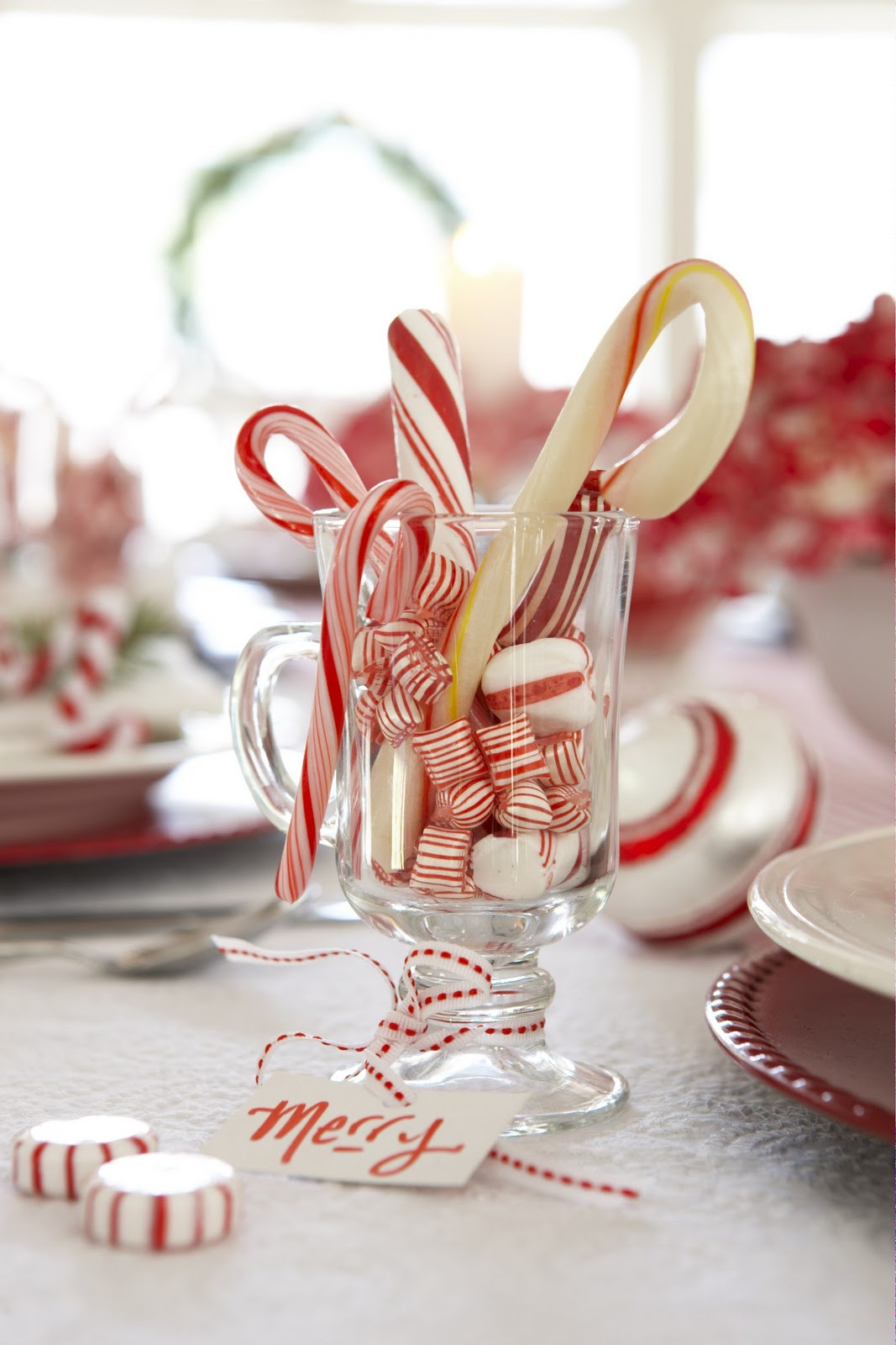 DIY Christmas Party Favors
 Karin Lidbeck Holiday Table DIY Candy Cane Style