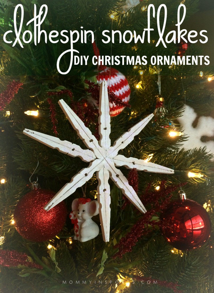 DIY Christmas Photos
 DIY Christmas Ornaments Clothespin Snowflakes Kristen