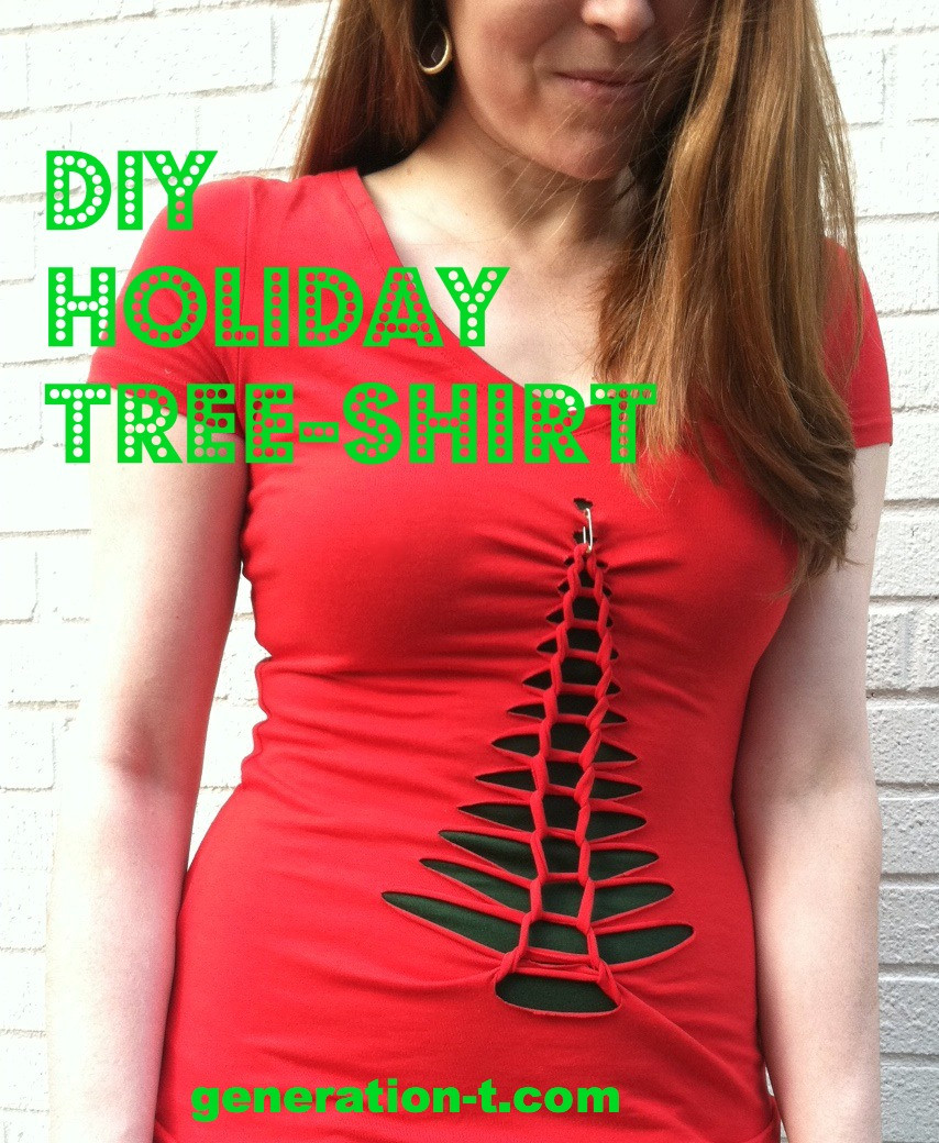 DIY Christmas Shirts
 DIY A Holiday Tree Shirt Generation T