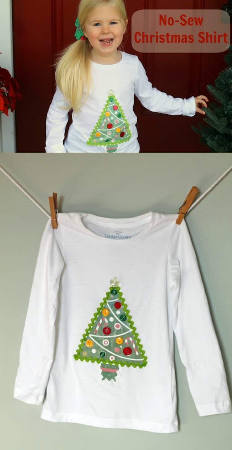 DIY Christmas Shirts
 transfer DIY Christmas shirt for kids Mod Podge Rocks