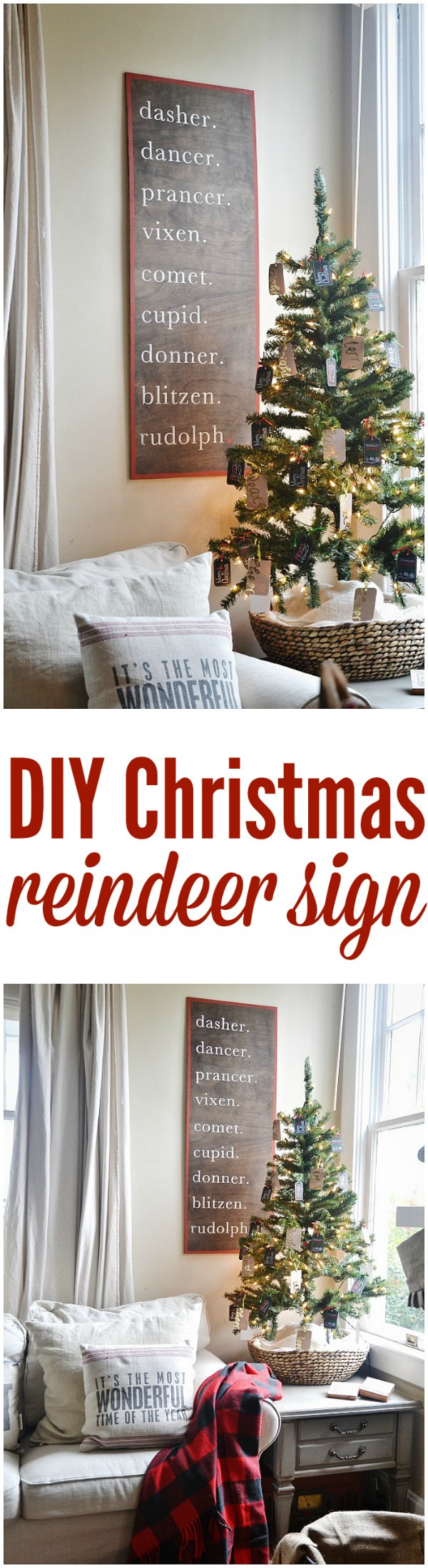 DIY Christmas Signs
 DIY Christmas Reindeer Sign