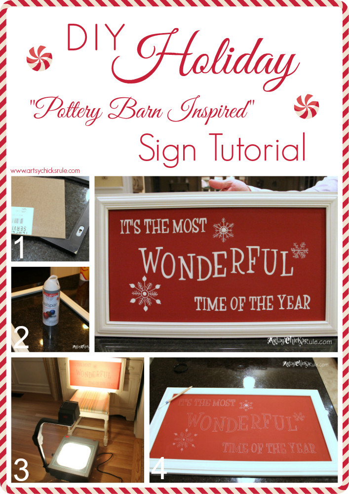 DIY Christmas Signs
 DIY Holiday Sign Pottery Barn Inspired Easy