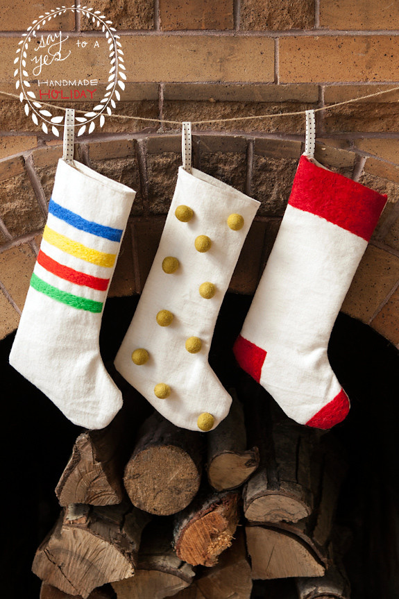 DIY Christmas Stocking
 DIY Felted Christmas Stockings Giveaway Say Yes