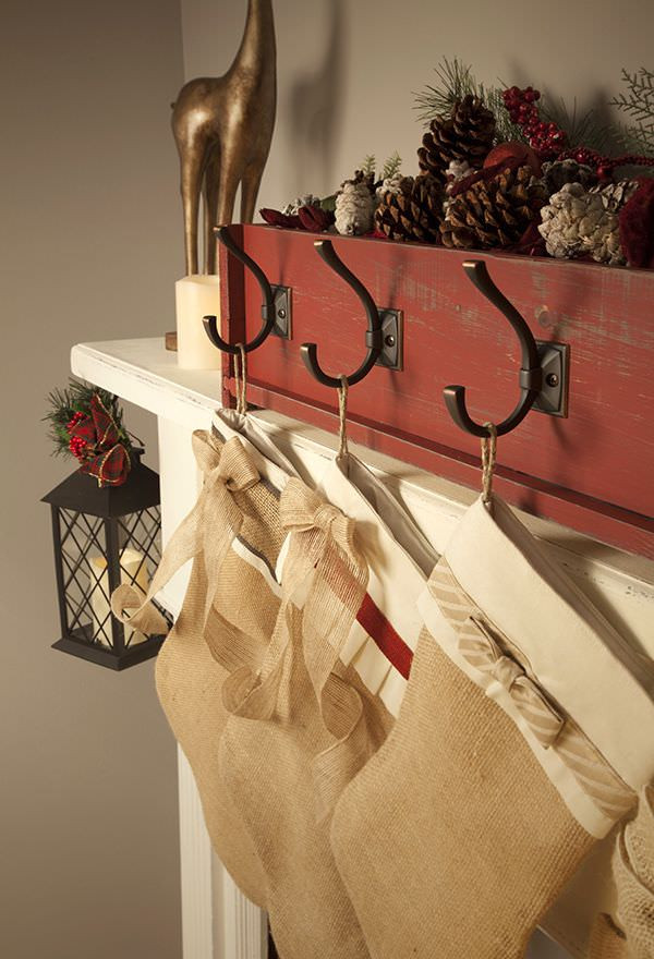 DIY Christmas Stocking Holder
 6 Weeks of Holiday DIY Week 1 DIY Stocking Hangers