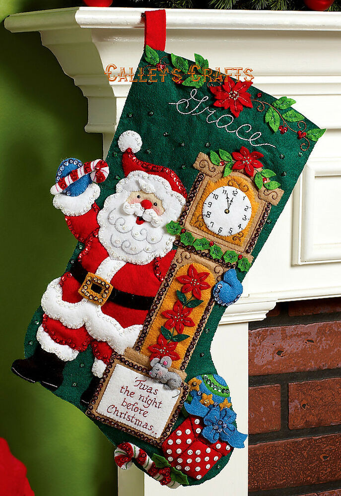 DIY Christmas Stocking Kit
 Bucilla Twas The Night 18" Felt Christmas Stocking Kit