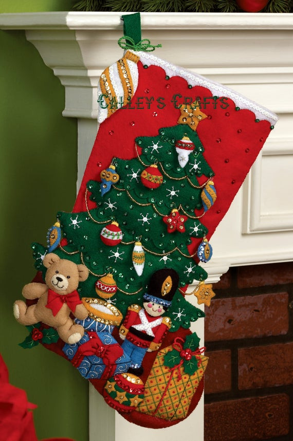 DIY Christmas Stocking Kit
 Bucilla Under the Tree 18" Christmas Stocking Kit