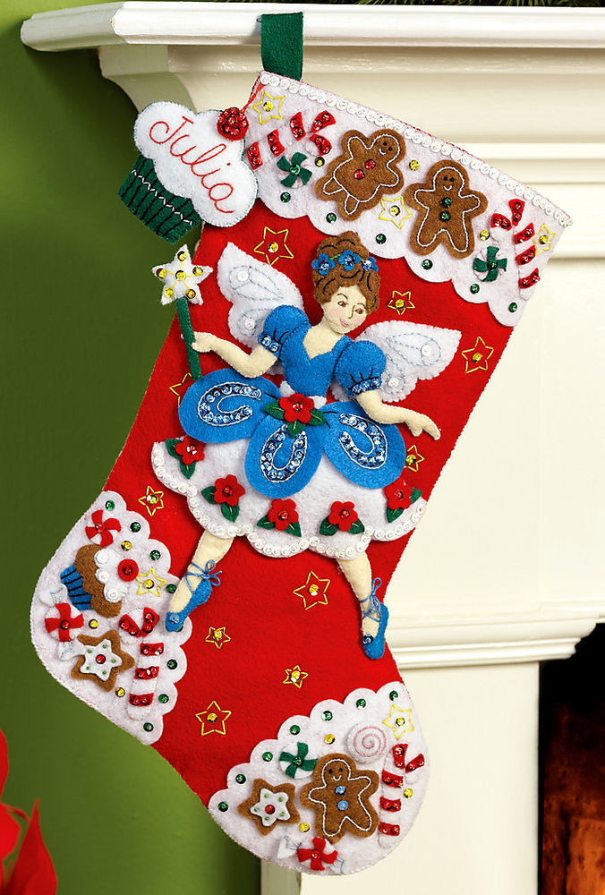 DIY Christmas Stocking Kit
 Bucilla Fairy Sweet 16" Felt Christmas Stocking Kit