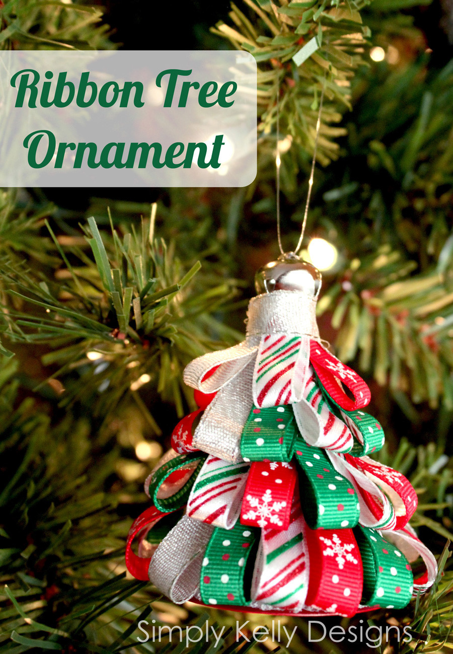 DIY Christmas Tree Ornament
 Ribbon Tree Ornament Sew Woodsy