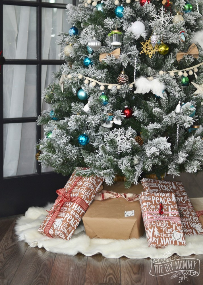 DIY Christmas Tree Skirts
 Make A No Sew Faux Fur Christmas Tree Skirt HomeForChristmas