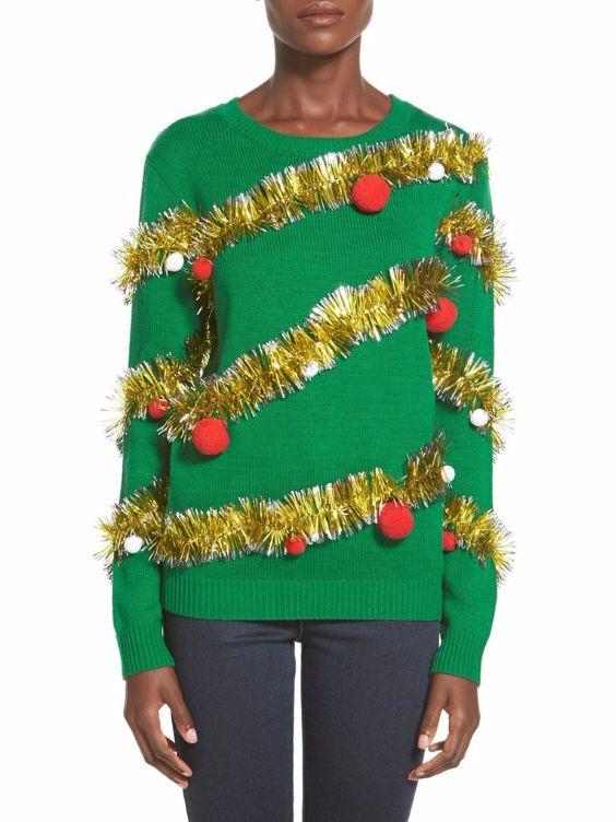 DIY Christmas Tree Sweater
 7 DIY Ugly Christmas Sweaters