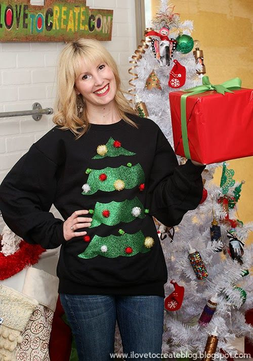 DIY Christmas Tree Sweater
 17 Best images about Ugly Christmas Sweater DIY on