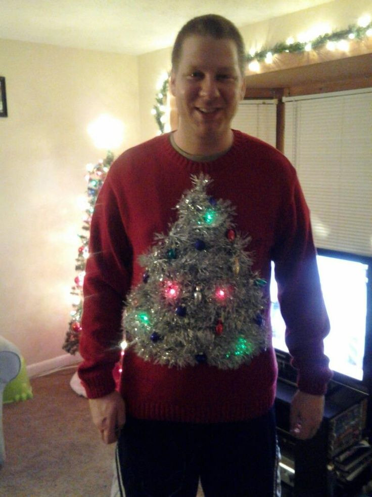 DIY Christmas Tree Sweater
 65 best Ugly Christmas Sweater images on Pinterest
