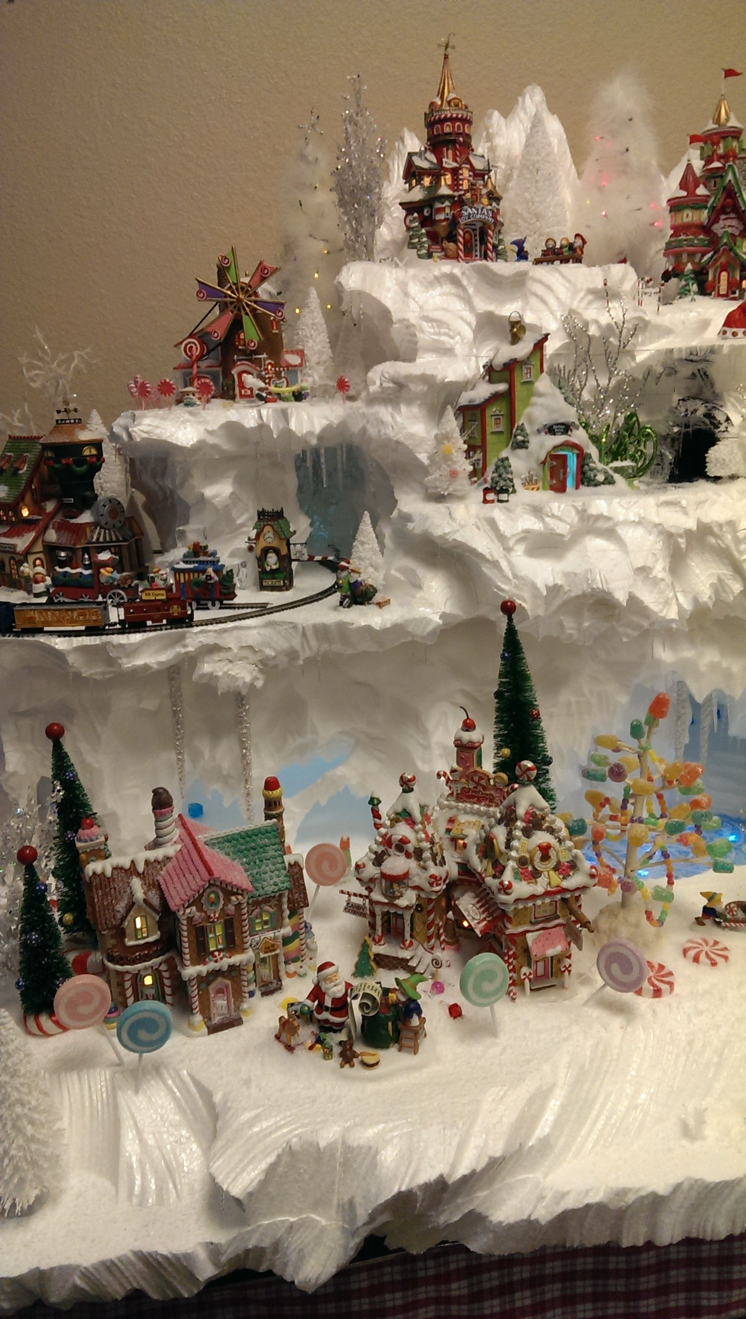 DIY Christmas Village Display
 North Pole Mountain by Christi