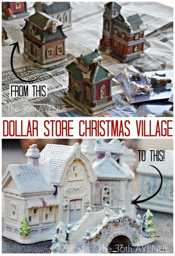 DIY Christmas Village
 The 36th AVENUE DIY Dollar Store Christmas Village