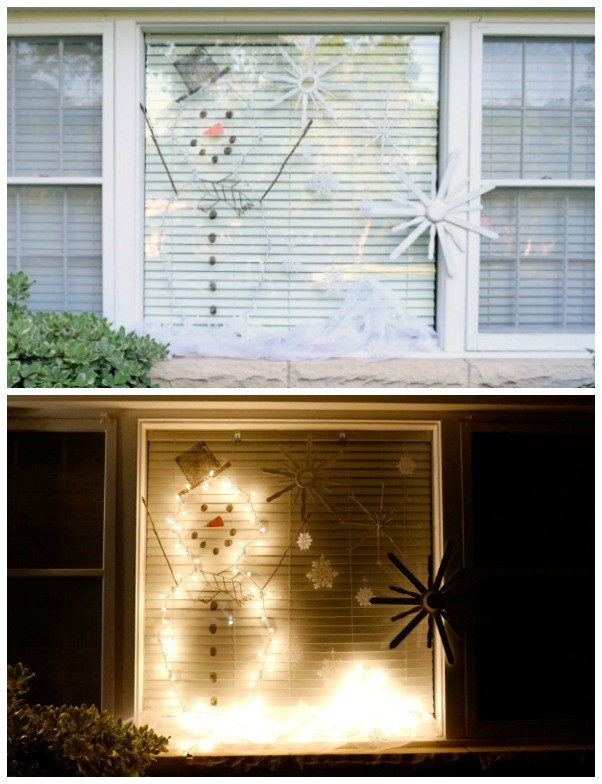 DIY Christmas Window Decorations
 Outdoor holiday decorations C R A F T