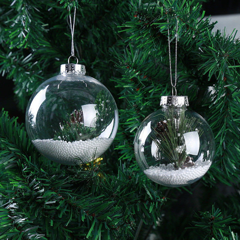 DIY Clear Christmas Ornaments
 Super Clear Plastic Balls DIY Christmas Tree Hanging
