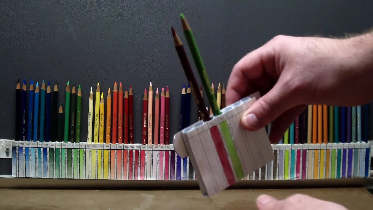DIY Colored Pencil Organizer
 DIY Custom pencil holder for PRISMACOLOR