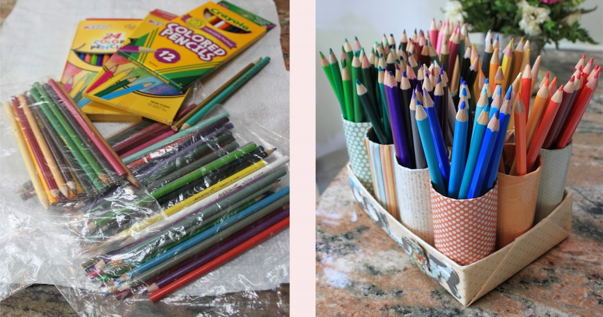 DIY Colored Pencil Organizer
 My Great Challenge DIY Colored Pencil Organizer