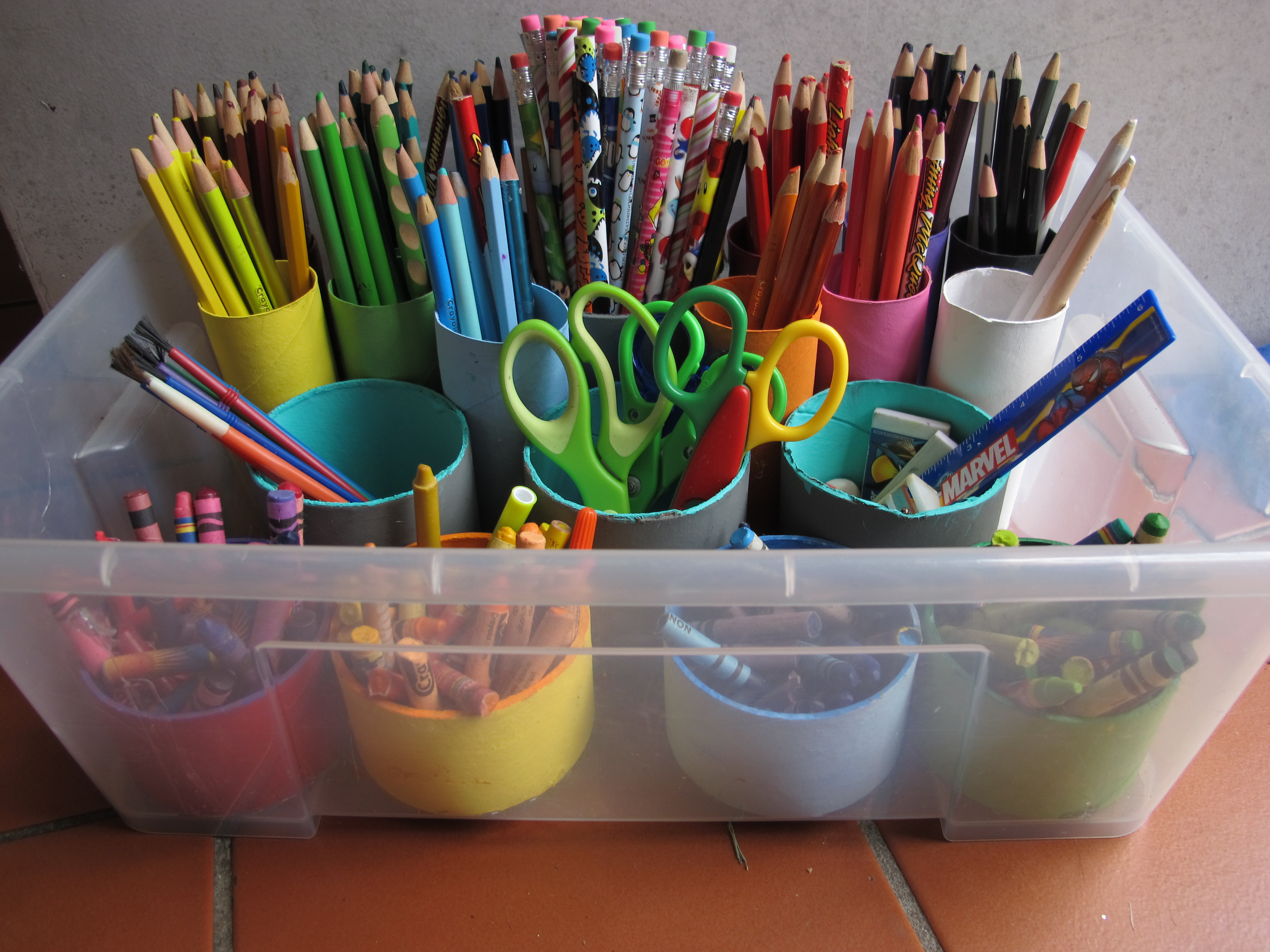 DIY Colored Pencil Organizer
 Crafty Friday – our new series First Project – Toilet