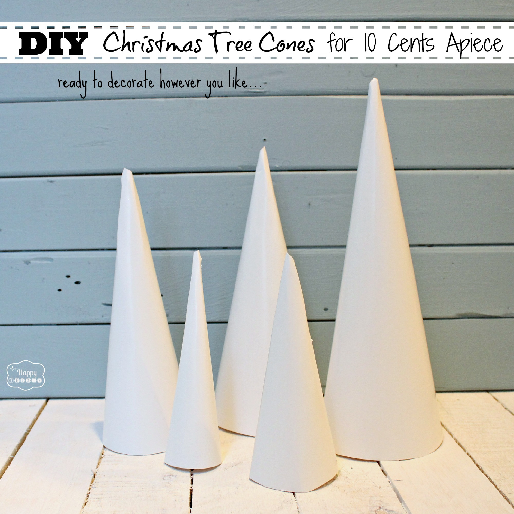DIY Cone Christmas Trees
 How to Make Christmas Tree Cone Craft Forms for 10 Cents