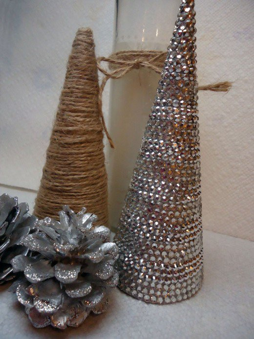 DIY Cone Christmas Trees
 DIY Christmas Decor — Create a Sparkly Rhinestone Covered