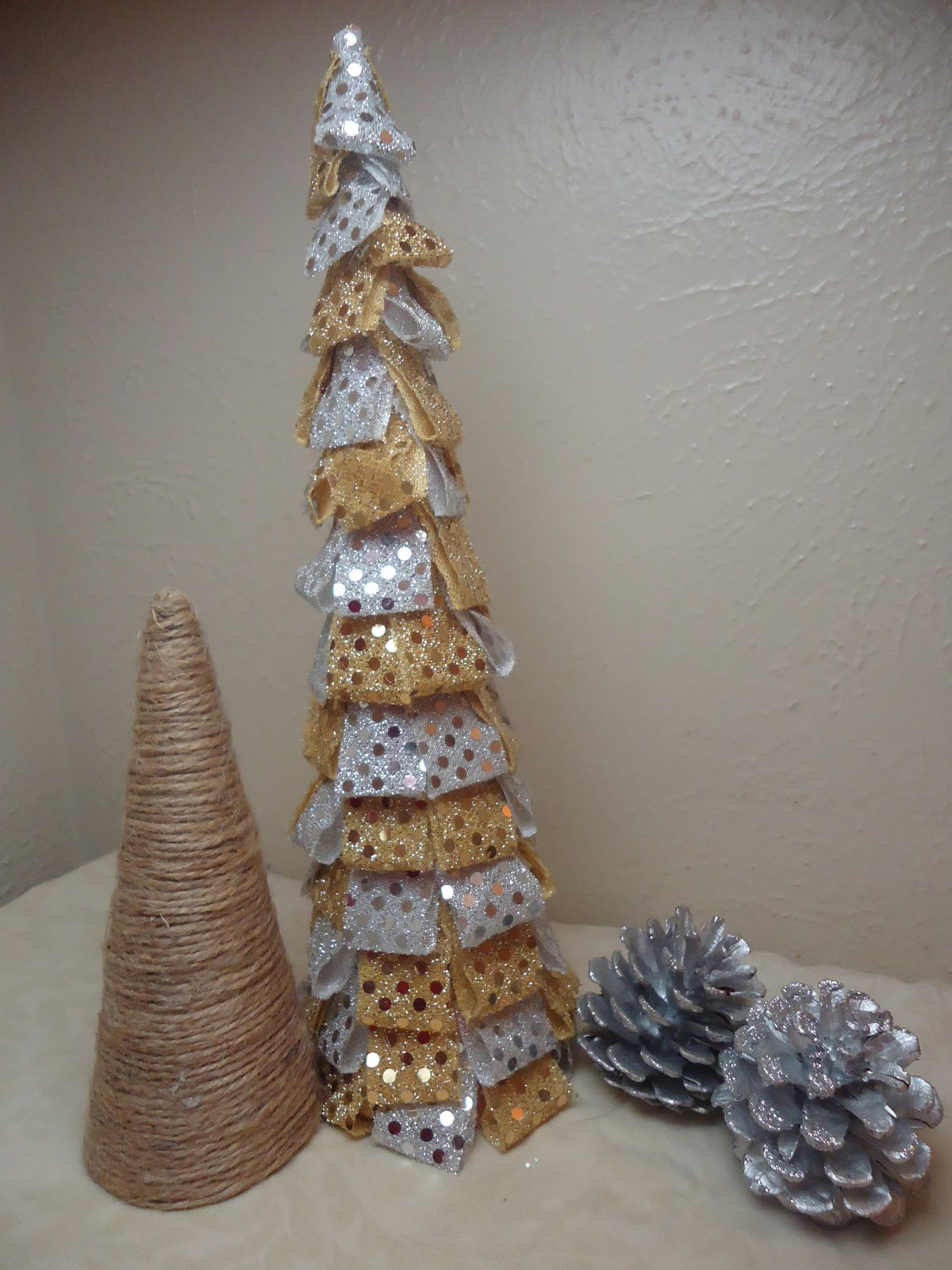 DIY Cone Christmas Trees
 Frugal Home Design DIY Cone Shaped Christmas Trees