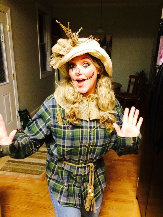 DIY Costumes Ideas For Adults
 Halloween adult women s scarecrow costume