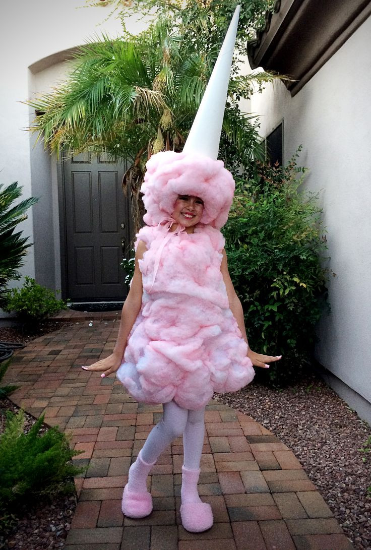 DIY Cotton Candy Costume
 Cotton Candy costume DIY Sew and hot glue batting onto