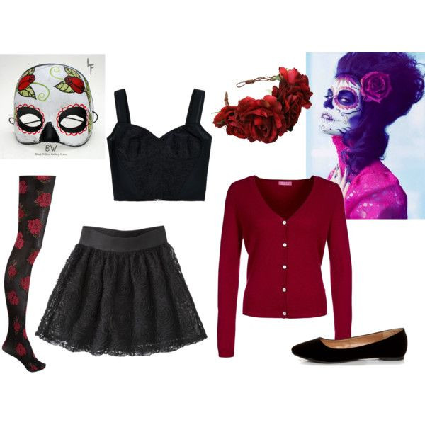 DIY Day Of The Dead Costume
 DIY Day of the Dead Costume by hannahgomez via Polyvore