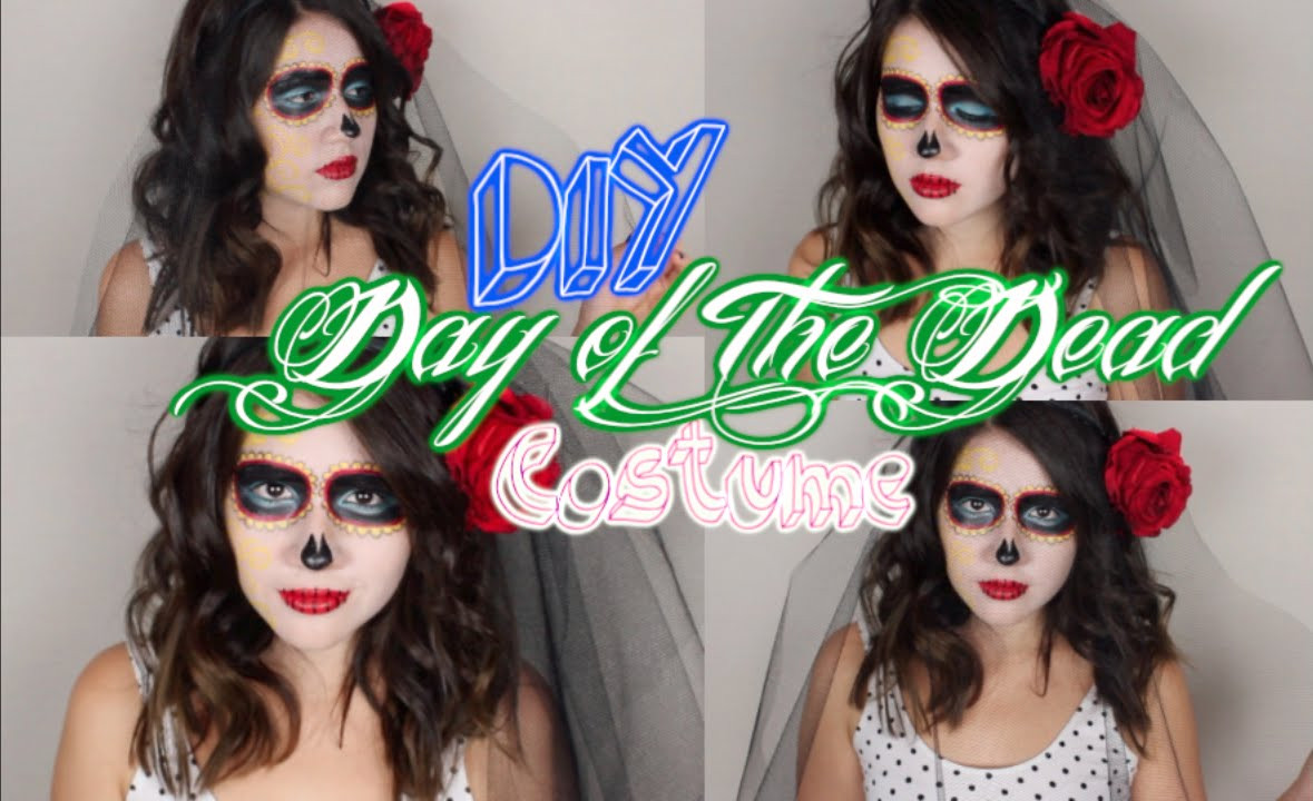 DIY Day Of The Dead Costume
 DIY Day of The Dead Inspired Makeup Veil and Costume