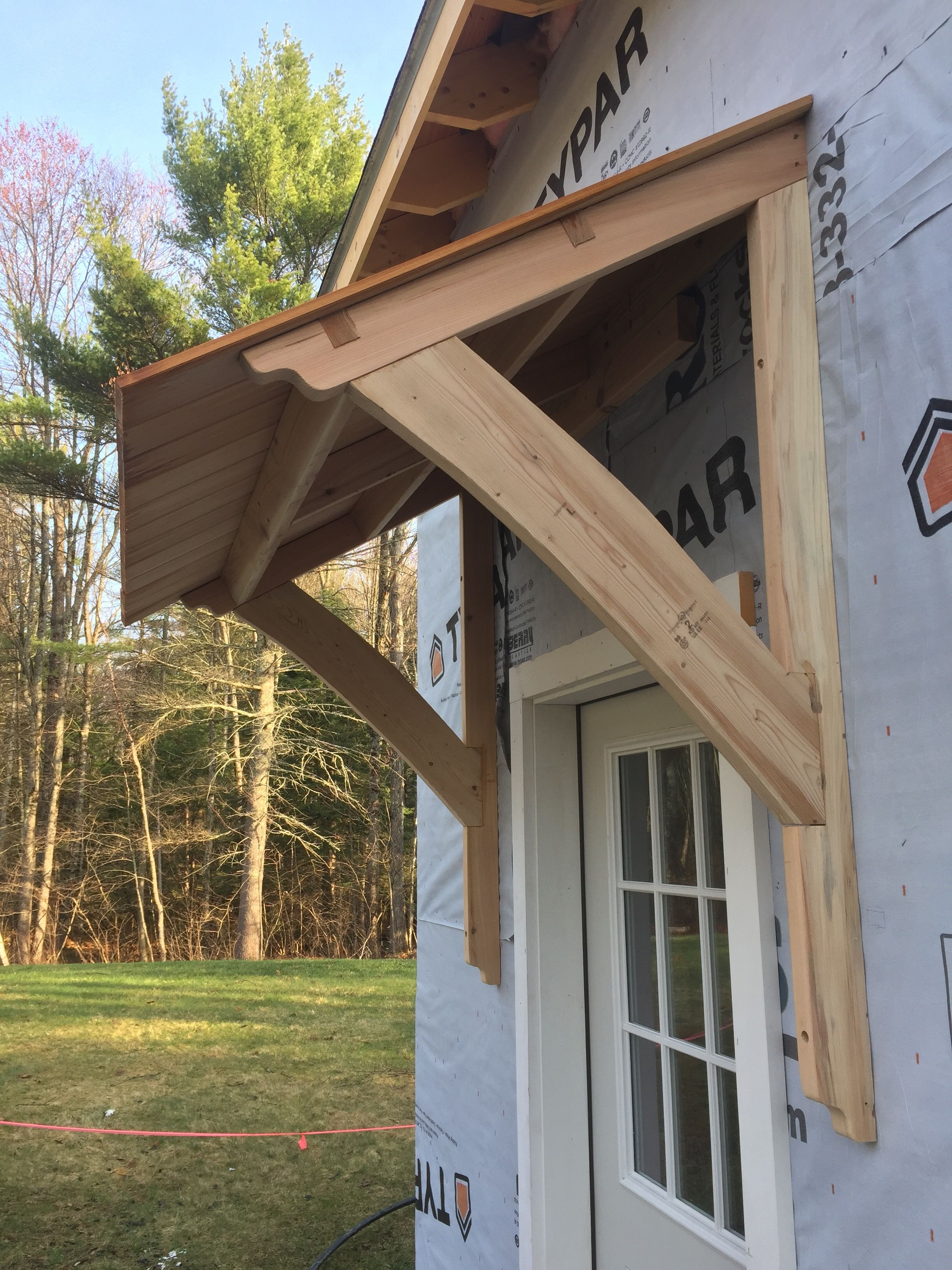 DIY Door Awning Plans
 Awning Barn MortiseandTenon Cedar