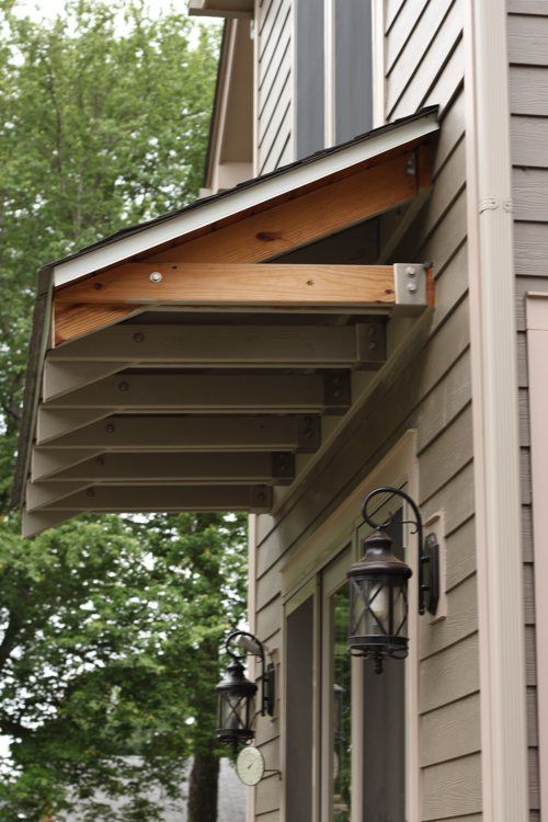 DIY Door Awning Plans
 Garage Door Overhangs & How To Build Awning Over Door