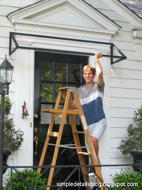 DIY Door Awning Plans
 Simple Details diy awning tutorial