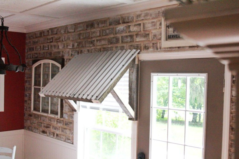 DIY Door Awning Plans
 DIY $10 Corrugated Metal Awning