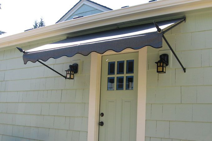 DIY Door Awning Plans
 Spearhead awning over the front door