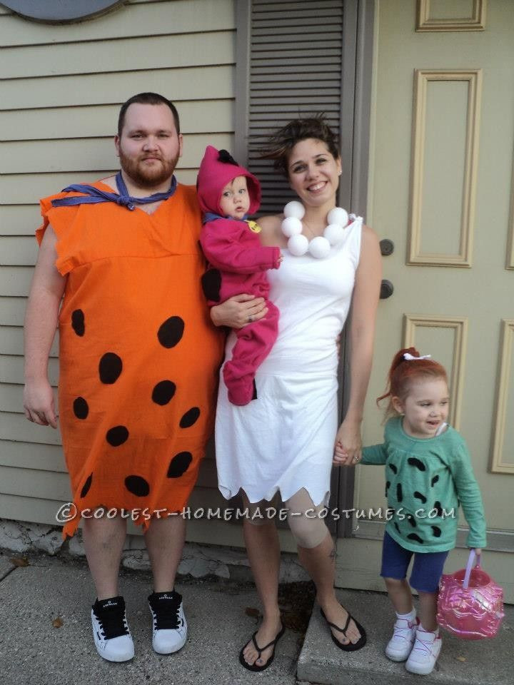 DIY Family Costumes
 Homemade Flintstones Family Costume