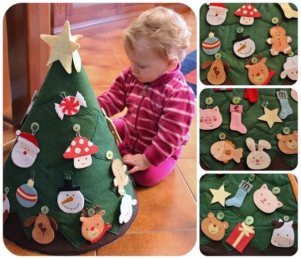 DIY Felt Christmas Tree
 Wonderful Kids crafts DIY Felt Christmas Tree