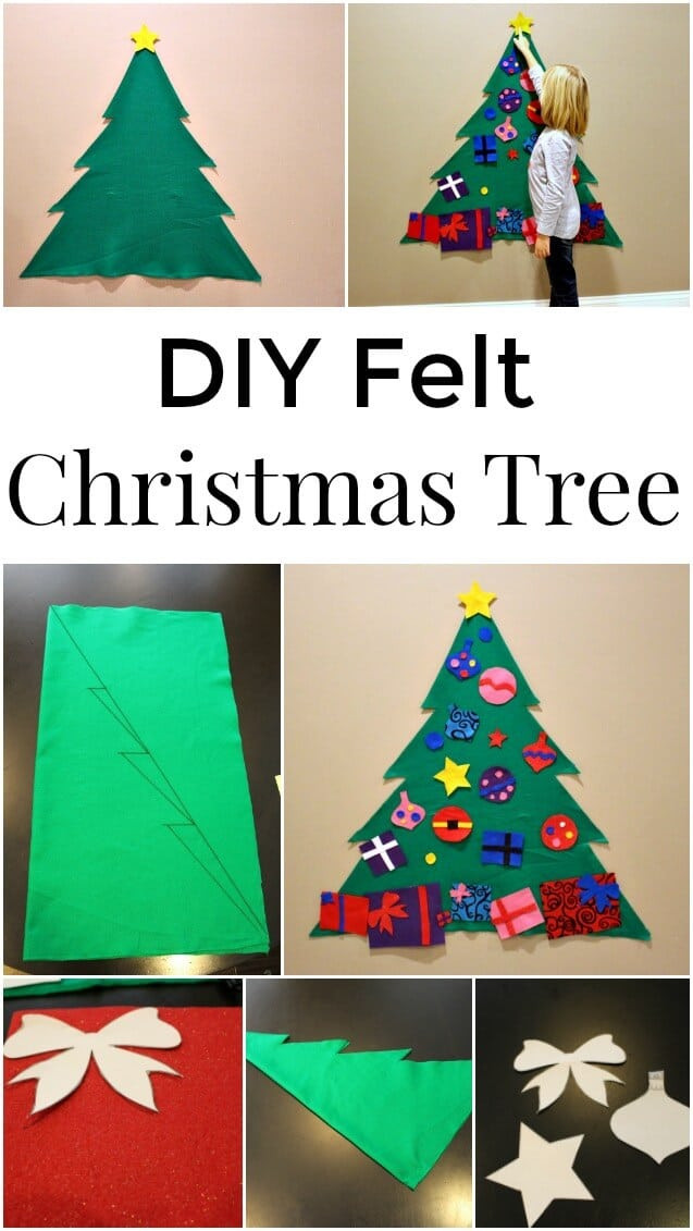 DIY Felt Christmas Tree
 Kids Christmas Crafts to DIY decorate your holiday home