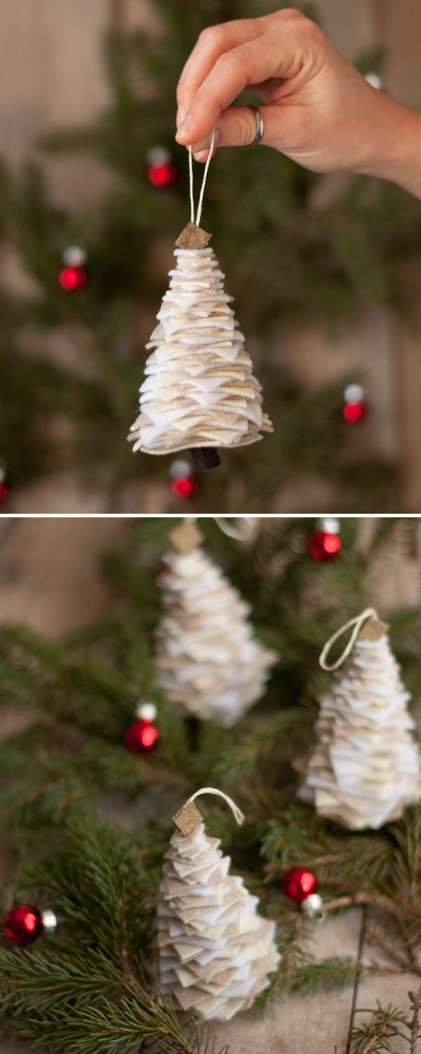 DIY Felt Christmas Trees
 6 Weeks of Holiday DIY Week 3 DIY Christmas Ornaments