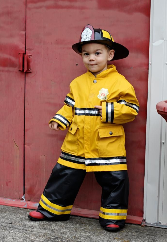 DIY Firefighter Costume
 DIY Firefighter Costume rain jacket black electrical