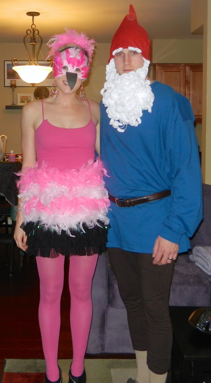 DIY Flamingo Costume
 DIY Flamingo and Gnome Halloween Costume