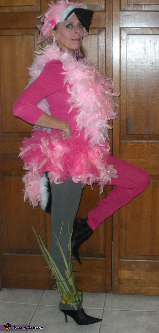 DIY Flamingo Costume
 Pink Flamingo Lawn Ornament Halloween Costume Contest at