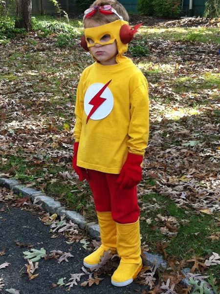 DIY Flash Costume
 Kid Flash Costume I like this one because it is more