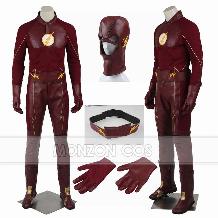 DIY Flash Costume
 The Flash Season 2 Superhero Barry Allen Cosplay Costume