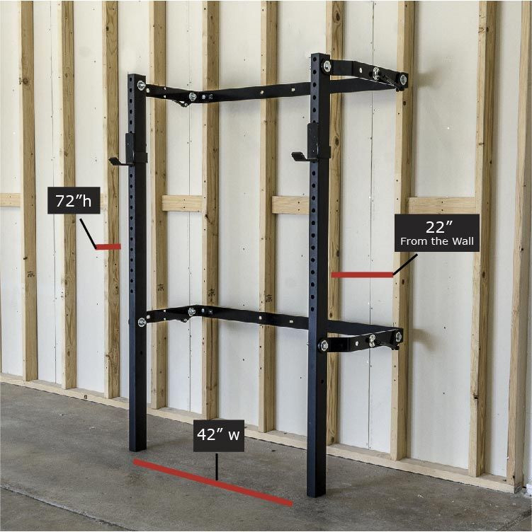 DIY Folding Squat Rack
 foldable squat rack Gym Equipment Pinterest