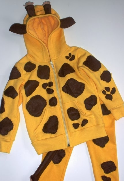 DIY Giraffe Costumes
 No sin mis hijos 5 disfraces DIY de sudaderas con capucha