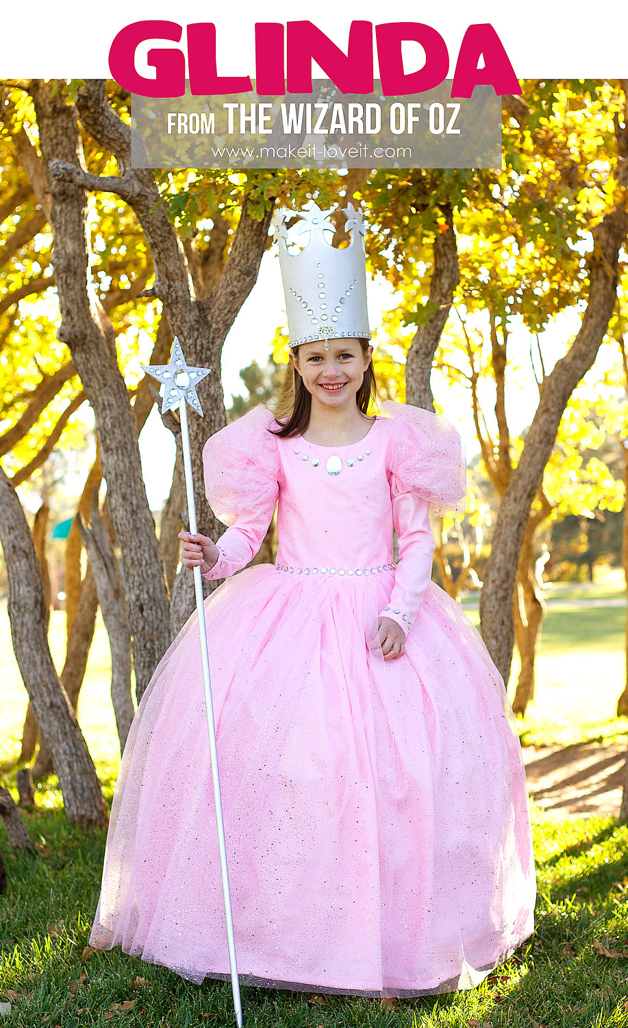 DIY Glinda Costume
 Glinda the Good Witch from "Wizard of Oz"