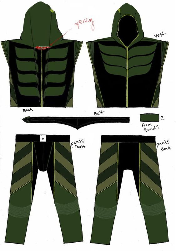 DIY Green Arrow Costume
 Green arrow costume Green arrow and Costume patterns on