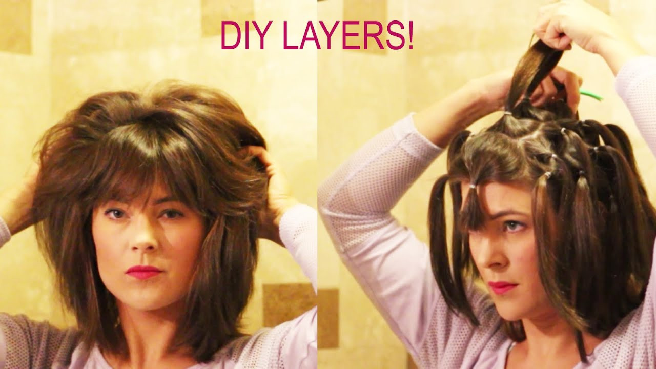 DIY Hair Cut
 How to cut your own layers DIY 90 Degree Haircut Method